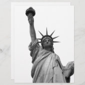 Zwart-wit Vrijheidsbeeld Briefhoofd Sjabloon (Voorkant / Achterkant)
