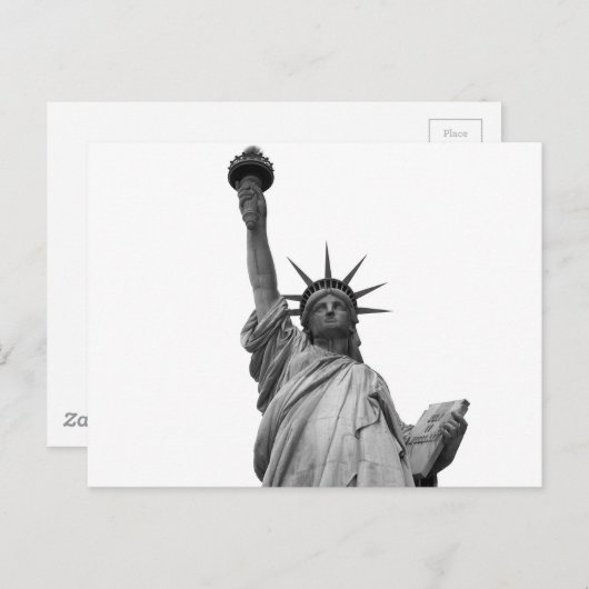Zwart-wit Vrijheidsbeeld Briefkaart (Voorkant / Achterkant)