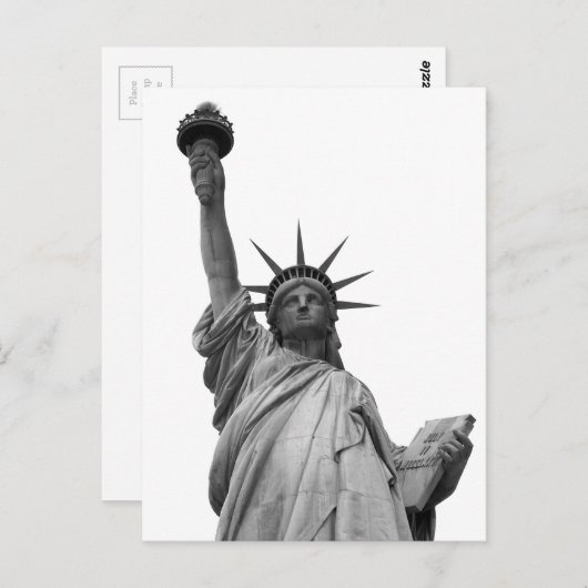 Zwart-wit Vrijheidsbeeld Briefkaart (Voorkant / Achterkant)