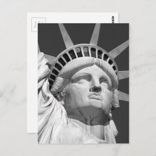 Zwart-wit Vrijheidsbeeld Briefkaart (Voorkant / Achterkant)