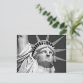 Zwart-wit Vrijheidsbeeld Briefkaart (Staand voorkant)