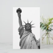Zwart-wit Vrijheidsbeeld Briefpapier (Staand voorkant)