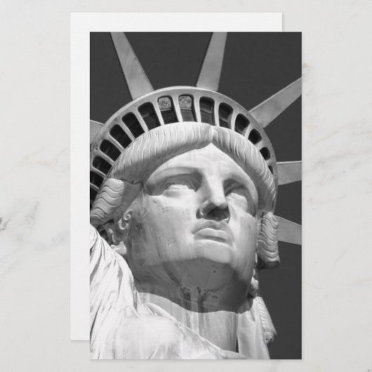 Zwart-wit Vrijheidsbeeld Briefpapier (Voorkant / Achterkant)