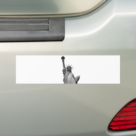 Zwart-wit Vrijheidsbeeld Bumpersticker (Op auto)