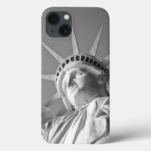 Zwart wit Vrijheidsbeeld Case-Mate iPhone Case (Achterkant)