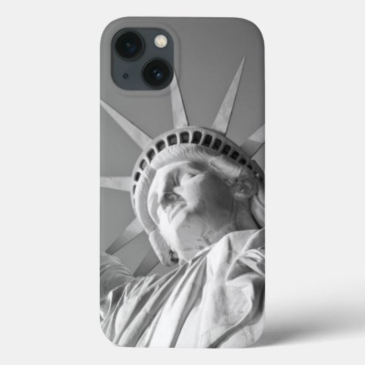 Zwart wit Vrijheidsbeeld Case-Mate iPhone Case (Achterkant)