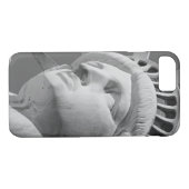 Zwart Wit Vrijheidsbeeld iPhone 7 Hoesje (Achterkant (Horizontaal))