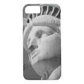 Zwart Wit Vrijheidsbeeld iPhone 7 Hoesje (Achterkant)