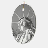 Zwart wit Vrijheidsbeeld Keramisch Ornament (Links)