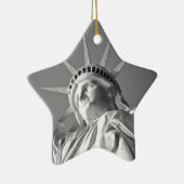 Zwart wit Vrijheidsbeeld Keramisch Ornament (Rechts)