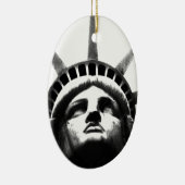 Zwart-wit Vrijheidsbeeld Keramisch Ornament (Rechts)