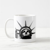 Zwart-wit Vrijheidsbeeld Koffiemok (Links)