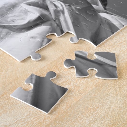 Zwart wit Vrijheidsbeeld Legpuzzel (Zijkant)