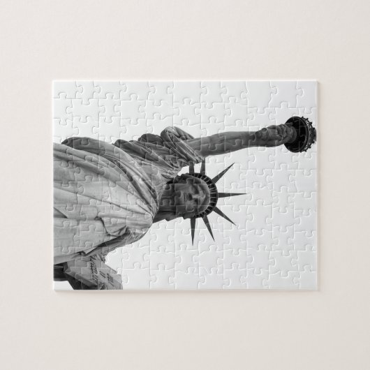 Zwart-wit Vrijheidsbeeld Legpuzzel (Horizontaal)