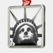 Zwart-wit Vrijheidsbeeld Metalen Ornament (Links)