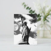 Zwart-wit Vrijheidsbeeld New York Briefkaart (Staand voorkant)