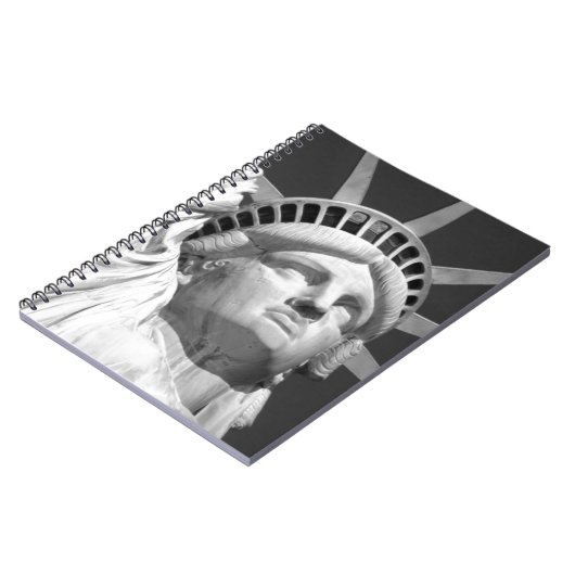 Zwart-wit Vrijheidsbeeld Notitieboek (Linkerzijde)
