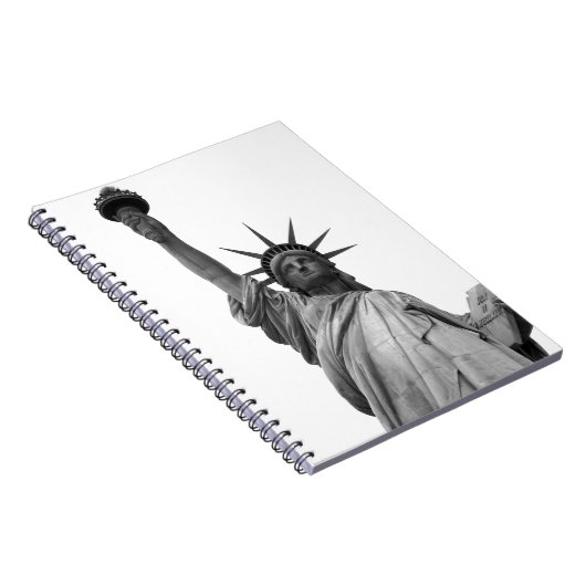 Zwart-wit Vrijheidsbeeld Notitieboek (Rechterzijde)