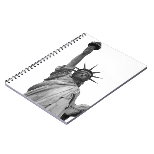 Zwart-wit Vrijheidsbeeld Notitieboek (Linkerzijde)