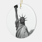 Zwart-wit Vrijheidsbeeld Ornament (Links)