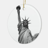 Zwart-wit Vrijheidsbeeld Ornament (Links)