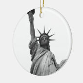 Zwart-wit Vrijheidsbeeld Ornament (Links)