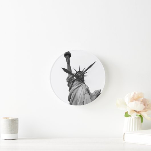 Zwart-wit Vrijheidsbeeld Ronde Klok (Huis)