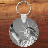 Zwart wit Vrijheidsbeeld Sleutelhanger (Voorkant)
