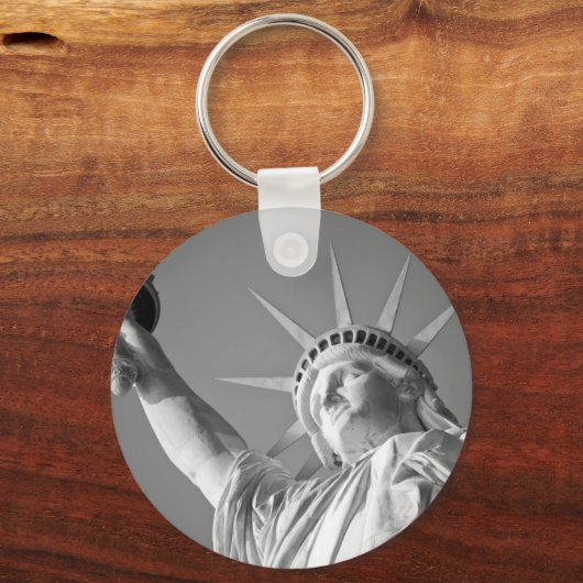 Zwart wit Vrijheidsbeeld Sleutelhanger (Voorkant)