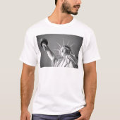 Zwart wit Vrijheidsbeeld T-shirt (Voorkant)