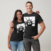 Zwart-wit Vrijheidsbeeld T-shirt (Unisex)