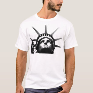 Zwart-wit Vrijheidsbeeld T-shirt