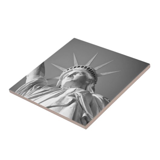 Zwart wit Vrijheidsbeeld Tegeltje (Zijkant)