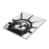 Zwart-wit Vrijheidsbeeld Tegeltje (Zijkant)