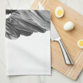 Zwart-wit Vrijheidsbeeld Theedoek (Quarter Fold)