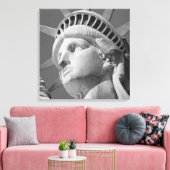 Zwart & Wit Vrijheidsbeeld Verpakt Canvas Afdruk (Insitu (Woonkamer))