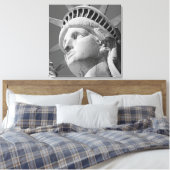 Zwart & Wit Vrijheidsbeeld Verpakt Canvas Afdruk (Insitu (Slaapkamer))