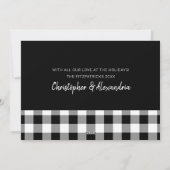 Zwart-wit "Vrolijk Kerstfeest" Foto Feestdagenkaart (Achterkant)