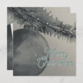 Zwart-wit vrolijke kerst Kaart (Voorkant / Achterkant)