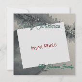 Zwart-wit vrolijke kerst Kaart (Achterkant)