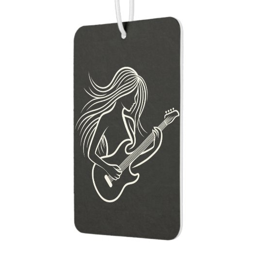 Zwart-wit Vrouw Stick figuur spelen Luchtverfrisser (Links)