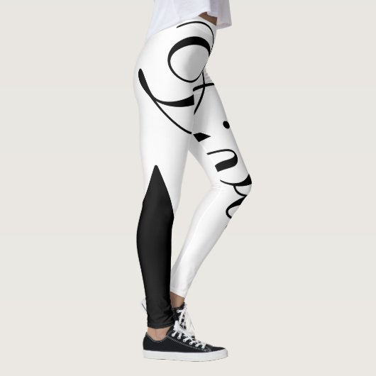 Zwart-wit vrouwen leggings (Rechts)