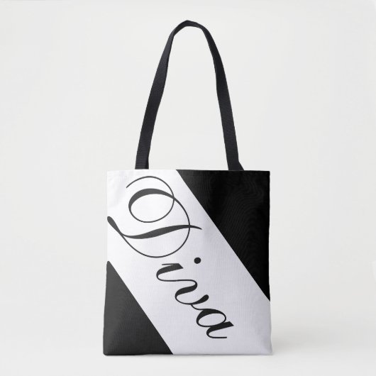 Zwart-wit vrouwen tote bag (Voorkant)