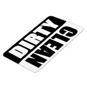 Zwart & Wit Vuil/Schoon Flexi Vaatwasser Magneet (Linkerzijde)