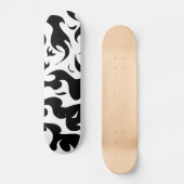 zwart-wit vuur ontwerp skateboard (Voorkant)
