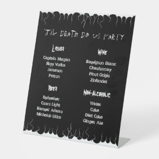 Zwart-wit vuur reclamebord met voetstuk