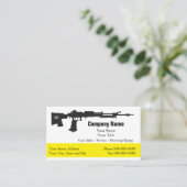 Zwart-wit Vuurwapens Visitekaartjes (Staand voorkant)