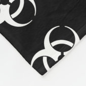 Zwart-wit waarschuwingsmandje met tekst fleece deken (Hoek)