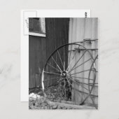 Zwart-wit wagon en Silo Briefkaart (Voorkant / Achterkant)