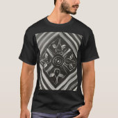Zwart-wit Wall Art Abstract T-shirt (Voorkant)